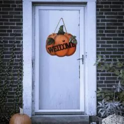 Unbranded Pumpkin Welcome Sign Door Hanging Decoration Home Garden Ornaments -Piha myymälä 176850353 max