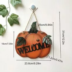 Unbranded Pumpkin Welcome Sign Door Hanging Decoration Home Garden Ornaments -Piha myymälä 176850356 max