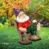 Unbranded Garden Decoration Rocking Chair Dwarf Cartoon Garden Resin Crafts -Piha myymälä 176850731 max