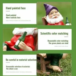 Unbranded Garden Decoration Rocking Chair Dwarf Cartoon Garden Resin Crafts -Piha myymälä 176850733 max