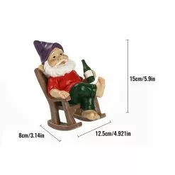 Unbranded Garden Decoration Rocking Chair Dwarf Cartoon Garden Resin Crafts -Piha myymälä 176850736 max