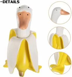 Qian Creative Banana Duck Art Statue Cute Whimsical Peeled Banana Duck Garden Yard Outdoor Decor -Piha myymälä 179061514 max