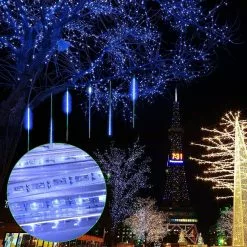 Wgthhk Rain Fairy Lights Outdoor, Led Meteor Shower Light Rain Snowfall Lights Waterproof Christmas Lighting For Wedding Party Garden Balcony Tree Decoration -Piha myymälä 186644664 max