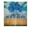 Abphqto Balloons Happy Birthday Garden Fence Japanese Noren Curtain Doorway Door Window Treatment Curtains 85x90 Cm -Piha myymälä 189293281 max