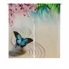 Abphqto Butterfly In Japanese Rock Garden Sakura Blossoms Japanese Noren Curtain Doorway Door Window Treatment Curtains 85x90 Cm -Piha myymälä 189293697 max