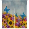 Abphqto Flowers Garden Sunflowers Asters Butterflies Japanese Noren Curtain Doorway Door Window Treatment Curtains 85x150 Cm A--12729 -Piha myymälä 189294000 max