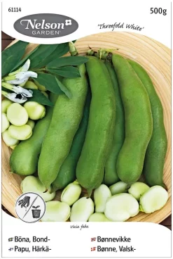 Nelson Garden Siemen Papu, Härkä-, Threefold White 500 G