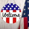 Cumdel Wooden Pendant American Independence Day Garden Gate Fence Party Holiday Carnival Door Decoration -Piha myymälä 277591144 max