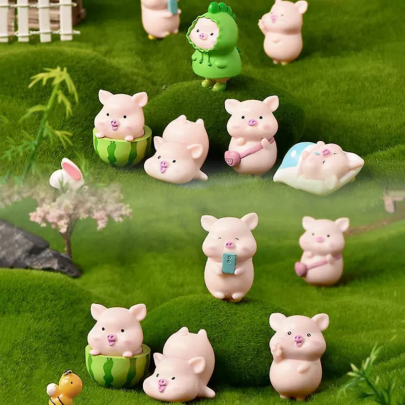 Cumdel Cute Piggy Micro Landscape Ornament Multipurpose Mini Animals Figurines For Home Garden Decoration 6 Cumdel Cute Piggy Micro Landscape Ornament Multipurpose Mini Animals Figurines For Home Garden Decoration - Image 4