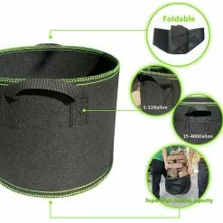 Cumdel 15 20 25 30 Gallon Grow Bags Vegetable Plant Tree Pots Strawberry Fabric Garden Tool Growing Flower -Piha myymälä 277593233 max