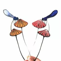 Cumdel Dragonfly Stands On The Mushroom 3d Three-dimensional Resin Crafts For Home Garden Yard Decoration