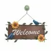 Cumdel Metal Welcome Sign With Sunflower & Bird Decor Vintage Wall Hanging Gates Plaque Garden Ornament -Piha myymälä 277595296 max