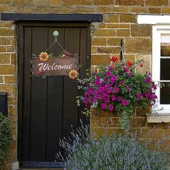 Cumdel Metal Welcome Sign With Sunflower & Bird Decor Vintage Wall Hanging Gates Plaque Garden Ornament -Piha myymälä 277595307 max