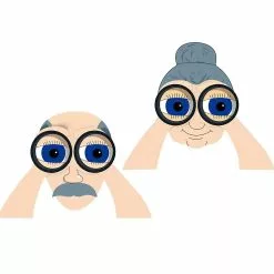 Cumdel Nosy Old Man And Lady Garden Yard Art Funny Outdoor Fence Ornament Cartoon Peeper Couple Decor For