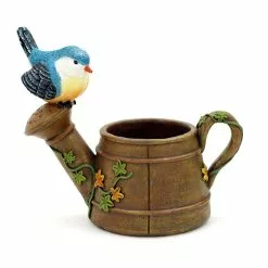 Cumdel Creative Mini Bird Shower Decoration Outdoor Garden Succulent Flower Pot Resin Crafts Ornament