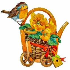 Cumdel Acrylic Garden Bird Decoration Simulation Painted Bird Hanging Ornament For Window Courtyard Balcony