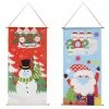 Toyvian 2pcs Hangings Santa Claus Festive Creative Hanging Flags Hanging Ornaments Garden Flags For Party Christmas -Piha myymälä 280855248 max