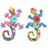 Toyvian 2pcs Rustproof Iron Gecko Wall Decoration Metal Lizard Ornament For Home Garden -Piha myymälä 292629971 max