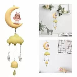 Unbranded Resin Windchime Pendant For Indoor/ Outdoor Garden Kids Room Home Decoration Ornament - Pink -Piha myymälä 293771773 max