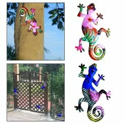 Unbranded Metal Gecko Yard Garden Outdoor Statues Home Wall Decoration Sculpture Ornaments -Piha myymälä 299506377 max