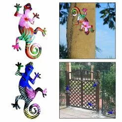 Unbranded Metal Gecko Yard Garden Outdoor Statues Home Wall Decoration Sculpture Ornaments -Piha myymälä 299506378 max
