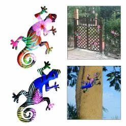 Unbranded Metal Gecko Yard Garden Outdoor Statues Home Wall Decoration Sculpture Ornaments -Piha myymälä 299506379 max
