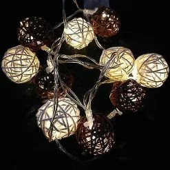 Unbranded String Lights Home Garden Fairy Crystal Ball Brown Party