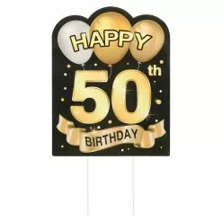 Toyvian 1 Pc Birthday Party Yard Decorative Stakes Decorative Garden Stake Yard Sign