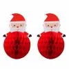 Toyvian 2 Pcs Christmas Ornaments Santa Claus Honeycomb Design Hanging Decoration Party Favors For Garden Office Home -Piha myymälä 307151142 max