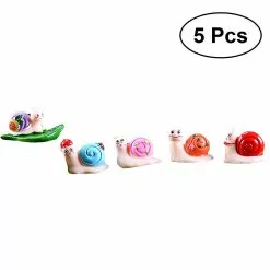 Toyvian 5pcs Miniatures Resin Snails Moss Micro Landscape Small Crafts Cute Ornaments For Home Mini House Fairy Garden Decoration -Piha myymälä 311059036 max