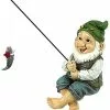 Unbranded 15cm The Fishing Gnome Sitter Garden Gnome Statue Decor -Piha myymälä 311117287 max