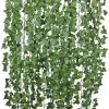 Unbranded 12 Strands Artificial Ivy Leaf Plants Vine Hanging Garland Fake Foliage Flowers Home Kitchen Garden Office Wedding Wall Decor, 84 Feet, Green -Piha myymälä 314839599 max