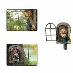 Unbranded Garden Statue Dwarf Sitting On A Window Sill 3d Resin Hanging Ornament -Piha myymälä 335933792 max