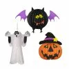 Toyvian 3 Pcs Halloween Pendants Ghost Bat Haunted House Props Hanging Honey Balls Party Supplies For Home Mall Garden -Piha myymälä 335949038 max