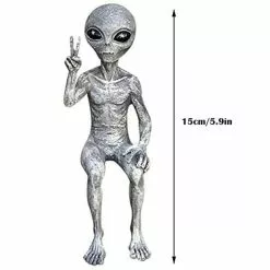Unbranded Alien Resin Ornaments Sculpture Ufo Outdoor Dwarf Garden Statue Hallowen Descoration -Piha myymälä 361586390 max