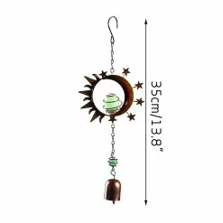 Unbranded Sun Moon Wind Chimes Luminous Metal Crafts Ornaments Garden Balcony Pendants -Piha myymälä 361602828 max