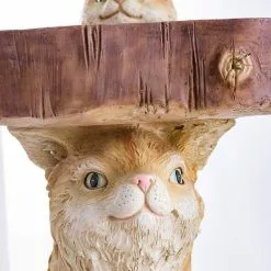 Fsu Bird Feeder Wide Bowl Resin Cat Bird Bath Drinking Water Feeder Garden Yard Lanscaping -Piha myymälä 374676174 max