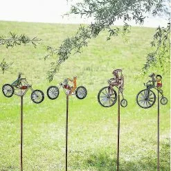 Fsu Vintage Polkupyörä Metalli Tuuli Spinner Seisoo Pole Garden Piha Nurmikko Koristelu -Piha myymälä 374679258 max