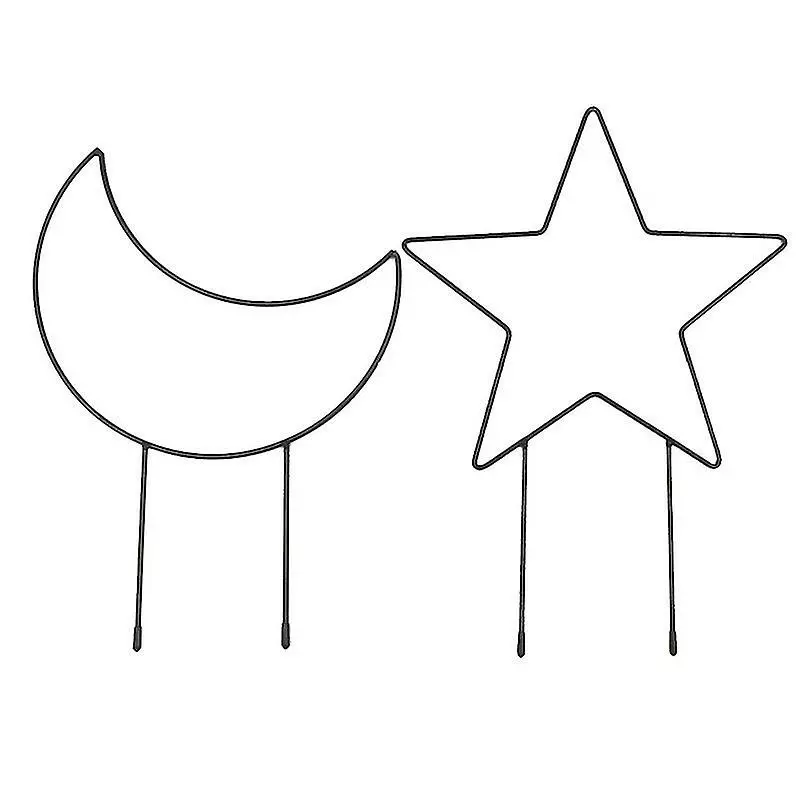 Fsu Garden Plant Support Stake Metal Moon/stars Plants Pot Trellis Decorative Cane Vines 5 Fsu Garden Plant Support Stake Metal Moon/stars Plants Pot Trellis Decorative Cane Vines - Image 3