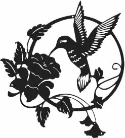 Unbranded Round Metal Hummingbird Silhouette Wall Decoration,metal Wall Decor Tree Art Metal Bird Garden Wall Art Signs,for Bedroom Living Room Office Corridor