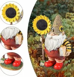 Unbranded Desktop Decorating Art Decorations Fairy Garden Statue, Resin Garden Statue, Funny Garden Figurines For Outdoor Garden Decor Sunflower Old Man -Piha myymälä 393878394 max