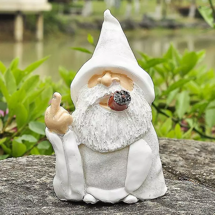 Unbranded Creative Smoking White Beard Gnome Elderly Garden Decoration Ornament Resin Crafts 5 Unbranded Creative Smoking White Beard Gnome Elderly Garden Decoration Ornament Resin Crafts - Image 3