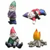 Unbranded 4 Piece Fairy Garden Miniature Ornament Set, Drunk Gnomes, Dwarf Bonfire Planter Figurines, -Piha myymälä 393879086 max