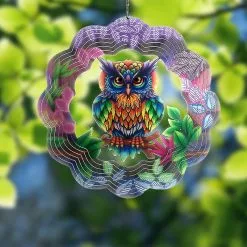 Unbranded 3d Metal Outdoor Garden Decor Wind Spinner (mystical Owl) Garden Crafts Decoration Home Pendant -Piha myymälä 393879226 max