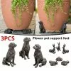 Unbranded 3pcs/set Animal Shape Plant Flower Pot Feet Risers Holder Garden Planter Stand Outdoor Decor