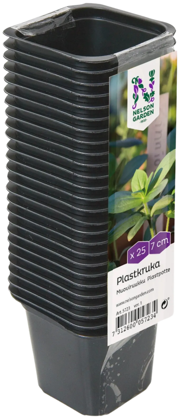 Nelson Garden Nelikulmainen Muoviruukku 7 X 7 Cm, Väri Musta, Pakkauksessa 25 Kpl Ruukkuja 3 Nelson Garden Nelikulmainen Muoviruukku 7 X 7 Cm, Väri Musta, Pakkauksessa 25 Kpl Ruukkuja