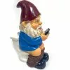 Unbranded Decorative Garden Decorative Gnome Resin Crafts Cartoon Gnome Statue White Bearded Old Man - Style 9