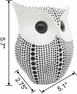 Unbranded Owl Craft Statues Home Decor - White Owl Figurines, Animal Statue, Small Accents For Bedroom, Office, Garden, Bookshelf , Tv Stand Decoration(white) -Piha myymälä 410105085 max