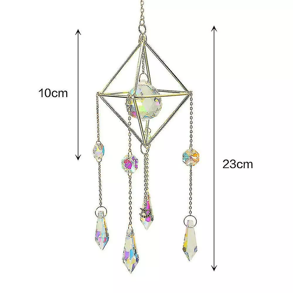 Unbranded Crystal Suncatcher Hanging Wind Chimes Wind Chime Home Garden Decor K9 4 Unbranded Crystal Suncatcher Hanging Wind Chimes Wind Chime Home Garden Decor K9 - Image 2