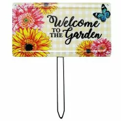 Unbranded Sajy Metal Butterfly Garden Stake Gardening Welcome Ornaments Decoration For Yard Outdoor